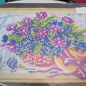 Premade diamond artwork  flowers